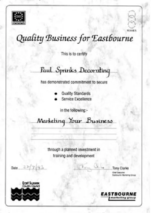 Professional credentials